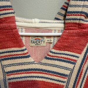 Faherty Men's Biarritz Hoodie - Berry River Stripe, Size 2XL